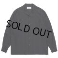 WACKO MARIA/KASURI STRIPED OPEN COLLAR SHIRT（BLACK）［カスリオープンカラーシャツ-23秋冬］