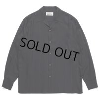 WACKO MARIA/KASURI STRIPED OPEN COLLAR SHIRT（BLACK）［カスリオープンカラーシャツ-23秋冬］