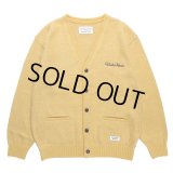 WACKO MARIA/MOHAIR KNIT CARDIGAN（YELLOW）［モヘアカーディガン-23秋冬］