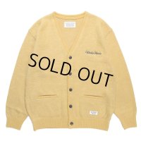 WACKO MARIA/MOHAIR KNIT CARDIGAN（YELLOW）［モヘアカーディガン-23秋冬］