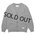 WACKO MARIA/MOHAIR KNIT CARDIGAN（GRAY）［モヘアカーディガン-23秋冬］