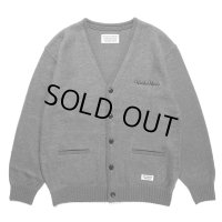WACKO MARIA/MOHAIR KNIT CARDIGAN（GRAY）［モヘアカーディガン-23秋冬］