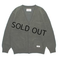 WACKO MARIA/MOHAIR KNIT CARDIGAN（GREEN）［モヘアカーディガン-23秋冬］