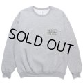 WACKO MARIA/世界平和プロジェクト / SWEAT SHIRT（GRAY）［クルーネックスウェット-23秋冬］