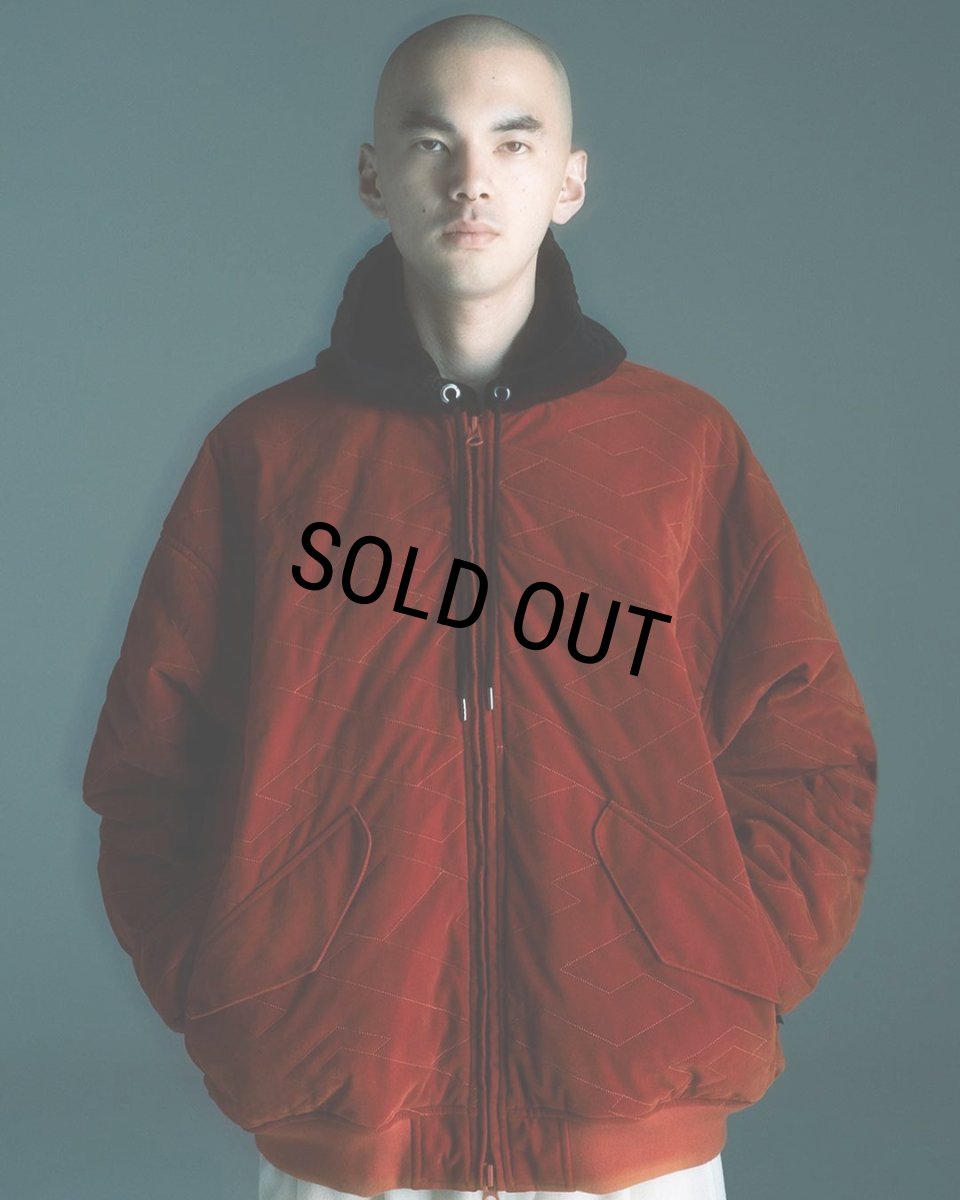 画像2: TIGHTBOOTH/T QUILT VELVETEEN JKT（Vermilion） 【30%OFF】［キルトベルベッティーンJKT-23秋冬］ (2)