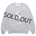 WACKO MARIA/世界平和プロジェクト / SWEAT SHIRT（GRAY）［クルーネックスウェット-23秋冬］