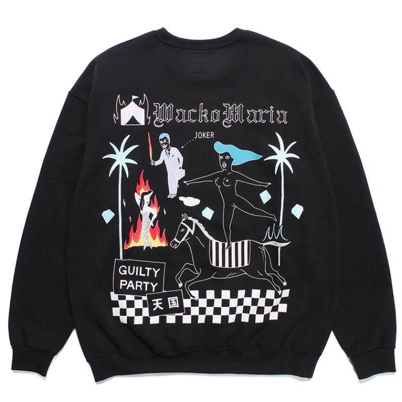 画像2: WACKO MARIA/世界平和プロジェクト / SWEAT SHIRT（BLACK）［クルーネックスウェット-23秋冬］