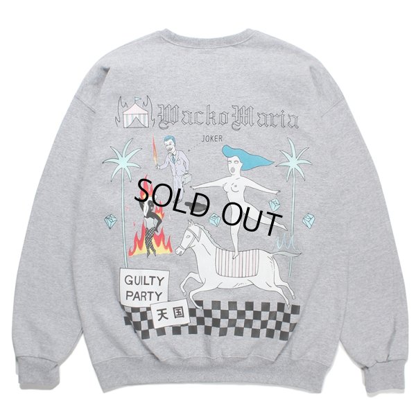 画像1: WACKO MARIA/世界平和プロジェクト / SWEAT SHIRT（GRAY）［クルーネックスウェット-23秋冬］