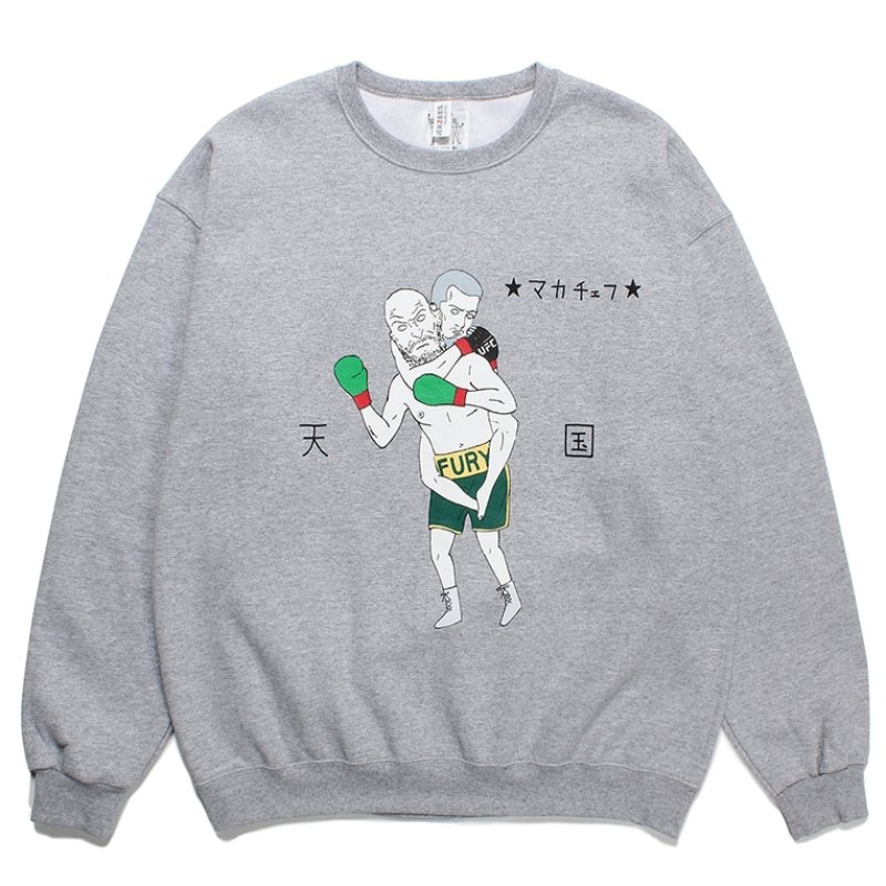 画像1: WACKO MARIA/世界平和プロジェクト / SWEAT SHIRT（GRAY）［クルーネックスウェット-23秋冬］