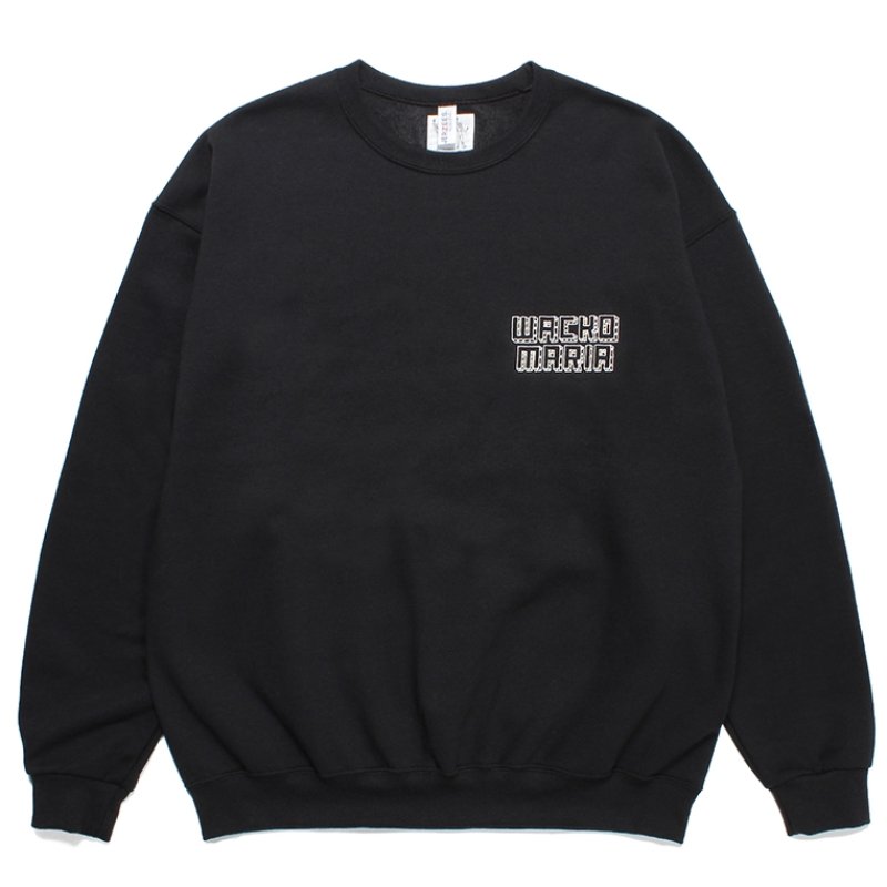 画像1: WACKO MARIA/世界平和プロジェクト / SWEAT SHIRT（BLACK）［クルーネックスウェット-23秋冬］