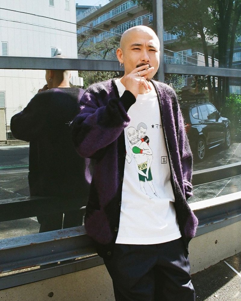 画像2: WACKO MARIA/DIAMOND MOHAIR KNIT CARDIGAN（PURPLE）［ダイヤモンドモヘアカーディガン-23秋冬］