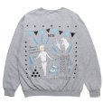 画像1: WACKO MARIA/世界平和プロジェクト / SWEAT SHIRT（GRAY）［クルーネックスウェット-23秋冬］ (1)