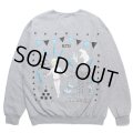 WACKO MARIA/世界平和プロジェクト / SWEAT SHIRT（GRAY）［クルーネックスウェット-23秋冬］