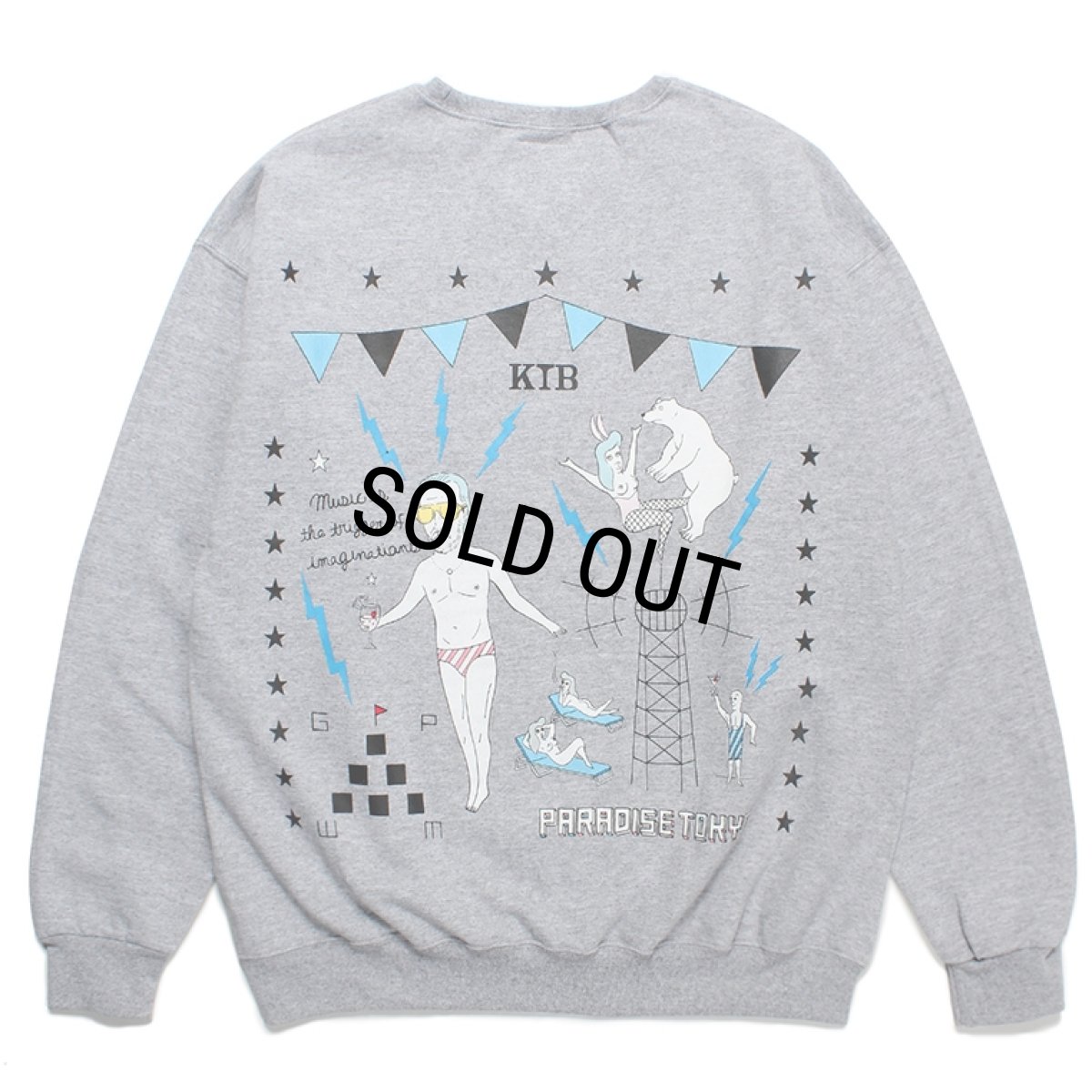 画像1: WACKO MARIA/世界平和プロジェクト / SWEAT SHIRT（GRAY）［クルーネックスウェット-23秋冬］ (1)