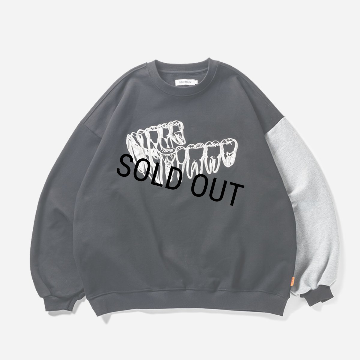 画像1: TIGHTBOOTH/IMPLANT CREW SWEAT（Black） 【30%OFF】［クルースウェット-23秋冬］ (1)