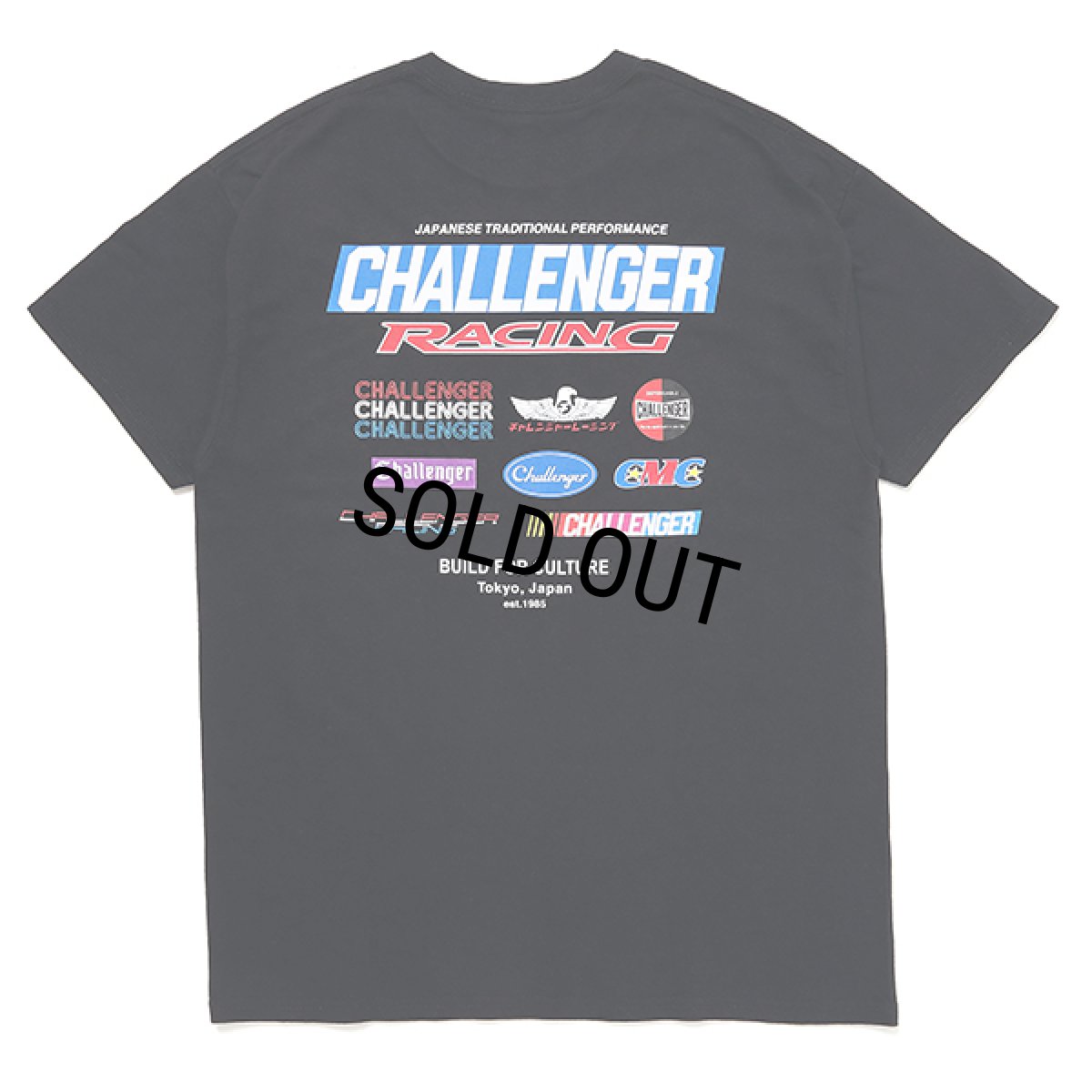 画像1: CHALLENGER/CMC RACING LOGO TEE（BLACK）［レーシングロゴT-23秋冬］ (1)