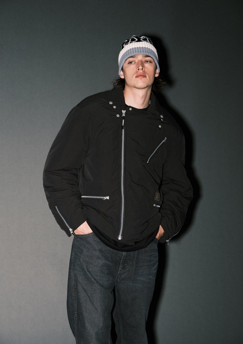 画像3: 【50%OFF】ROUGH AND RUGGED/DOUBLES（BLACK）［ナイロンダブルライダースJKT-23秋冬］