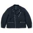 画像1: 【50%OFF】ROUGH AND RUGGED/DOUBLES（BLACK）［ナイロンダブルライダースJKT-23秋冬］ (1)