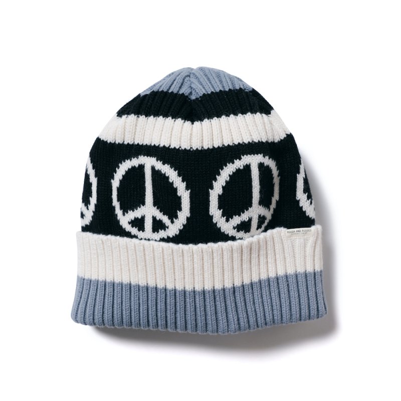 画像1: ROUGH AND RUGGED/HEADS（BLACK）［ニットキャップ-23秋冬］