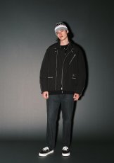 画像9: 【50%OFF】ROUGH AND RUGGED/DOUBLES（BLACK）［ナイロンダブルライダースJKT-23秋冬］ (9)