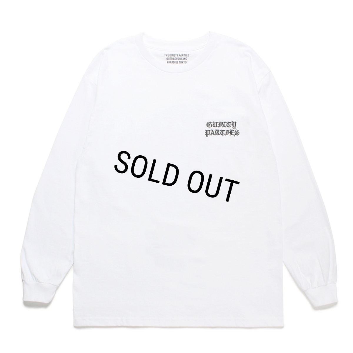 画像1: WACKO MARIA/LONG SLEEVE T-SHIRT（WHITE）［刺繍長袖T-23秋冬］ (1)