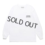 WACKO MARIA/LONG SLEEVE T-SHIRT（WHITE）［刺繍長袖T-23秋冬］