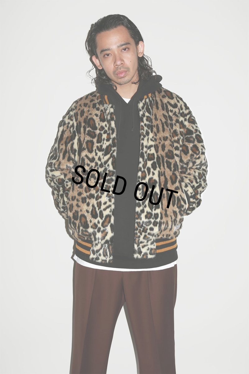 画像5: WACKO MARIA/FAUX LEOPARD FUR VARSITY JACKET（BEIGE）［レオパードファーヴァーシティJKT-23秋冬］ (5)