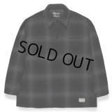 WACKO MARIA/CHECK FLEECE SHIRT JACKET（GRAY）［チェックフリースシャツJKT-23秋冬］