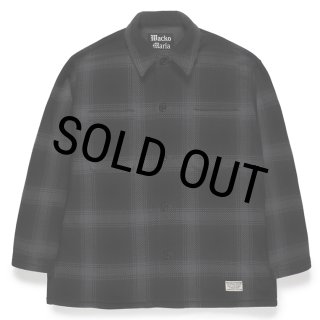 WACKO MARIA/CHECK FLEECE SHIRT JACKET（GRAY）［チェックフリース