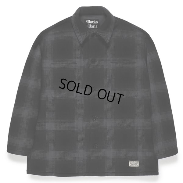 画像1: WACKO MARIA/CHECK FLEECE SHIRT JACKET（GRAY）［チェックフリースシャツJKT-23秋冬］