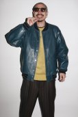 画像3: WACKO MARIA/LEATHER VARSITY JACKET（BLUE）［レザーヴァーシティJKT-23秋冬］ (3)