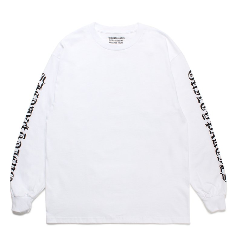 画像1: WACKO MARIA/TIM LEHI / LONG SLEEVE T-SHIRT（WHITE）［プリント長袖T-23秋冬］