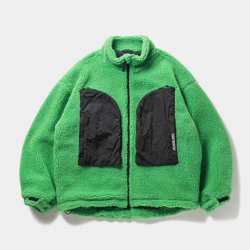 画像1: TIGHTBOOTH/WINDOWS BOA JKT（Light Green） 【30%OFF】［ボアJKT-23秋冬］