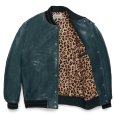 画像2: WACKO MARIA/LEATHER VARSITY JACKET（BLUE）［レザーヴァーシティJKT-23秋冬］ (2)