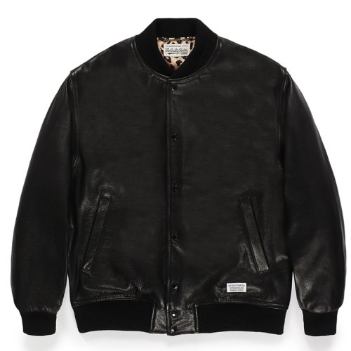 他の写真1: WACKO MARIA/LEATHER VARSITY JACKET（BLACK）［レザーヴァーシティJKT-23秋冬］