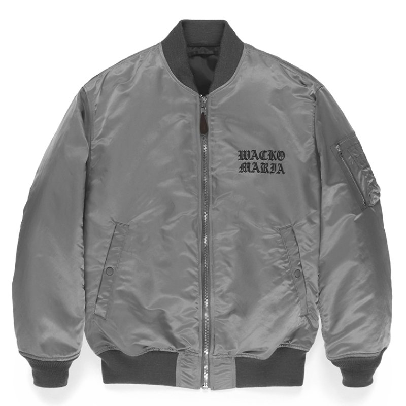 画像1: WACKO MARIA/MA-1 FLIGHT JACKET（GRAY）［MA-1フライトJKT-23秋冬］