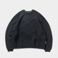 画像1: 【30%OFF】TIGHTBOOTH/SPLICE KNIT SWEATER（Black）［ニットセーター-23秋冬］ (1)