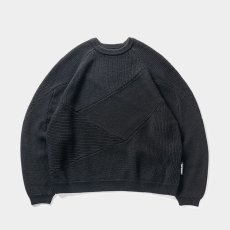 画像1: 【30%OFF】TIGHTBOOTH/SPLICE KNIT SWEATER（Black）［ニットセーター-23秋冬］ (1)