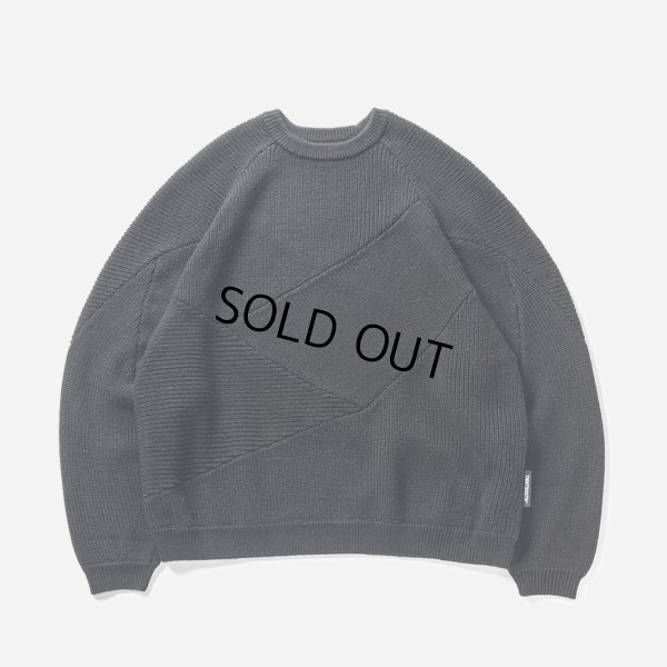 画像1: 【30%OFF】TIGHTBOOTH/SPLICE KNIT SWEATER（Black）［ニットセーター-23秋冬］