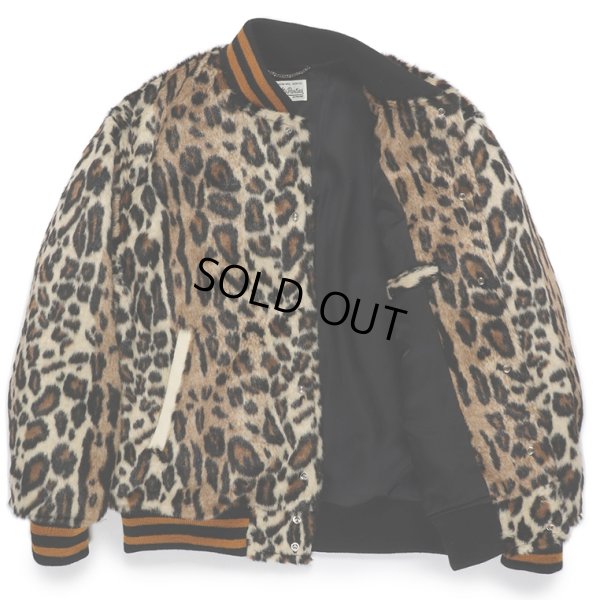 画像2: WACKO MARIA/FAUX LEOPARD FUR VARSITY JACKET（BEIGE）［レオパードファーヴァーシティJKT-23秋冬］