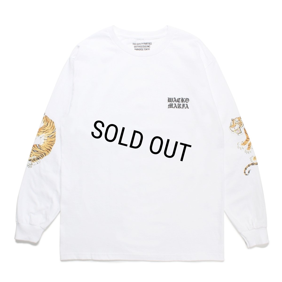 画像1: WACKO MARIA/TIM LEHI / LONG SLEEVE T-SHIRT（WHITE）［刺繍+プリント長袖T-23秋冬］ (1)
