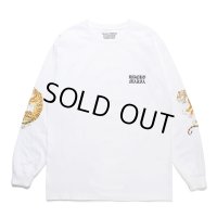 WACKO MARIA/TIM LEHI / LONG SLEEVE T-SHIRT（WHITE）［刺繍+プリント長袖T-23秋冬］