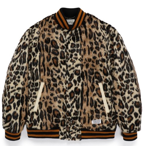 他の写真1: WACKO MARIA/FAUX LEOPARD FUR VARSITY JACKET（BEIGE）［レオパードファーヴァーシティJKT-23秋冬］