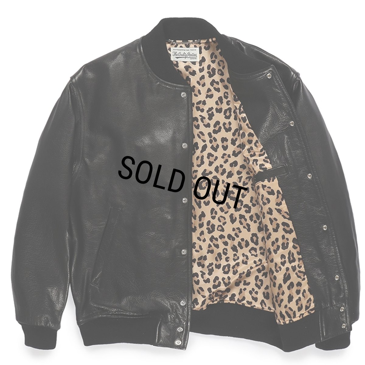画像2: WACKO MARIA/LEATHER VARSITY JACKET（BLACK）［レザーヴァーシティJKT-23秋冬］ (2)