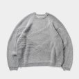 画像1: TIGHTBOOTH/SPLICE KNIT SWEATER（Gray） 【30%OFF】［ニットセーター-23秋冬］ (1)