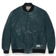 画像1: WACKO MARIA/LEATHER VARSITY JACKET（BLUE）［レザーヴァーシティJKT-23秋冬］ (1)