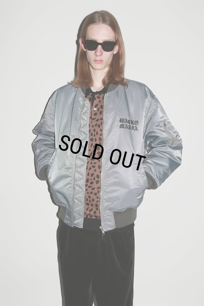 画像3: WACKO MARIA/MA-1 FLIGHT JACKET（GRAY）［MA-1フライトJKT-23秋冬］ (3)