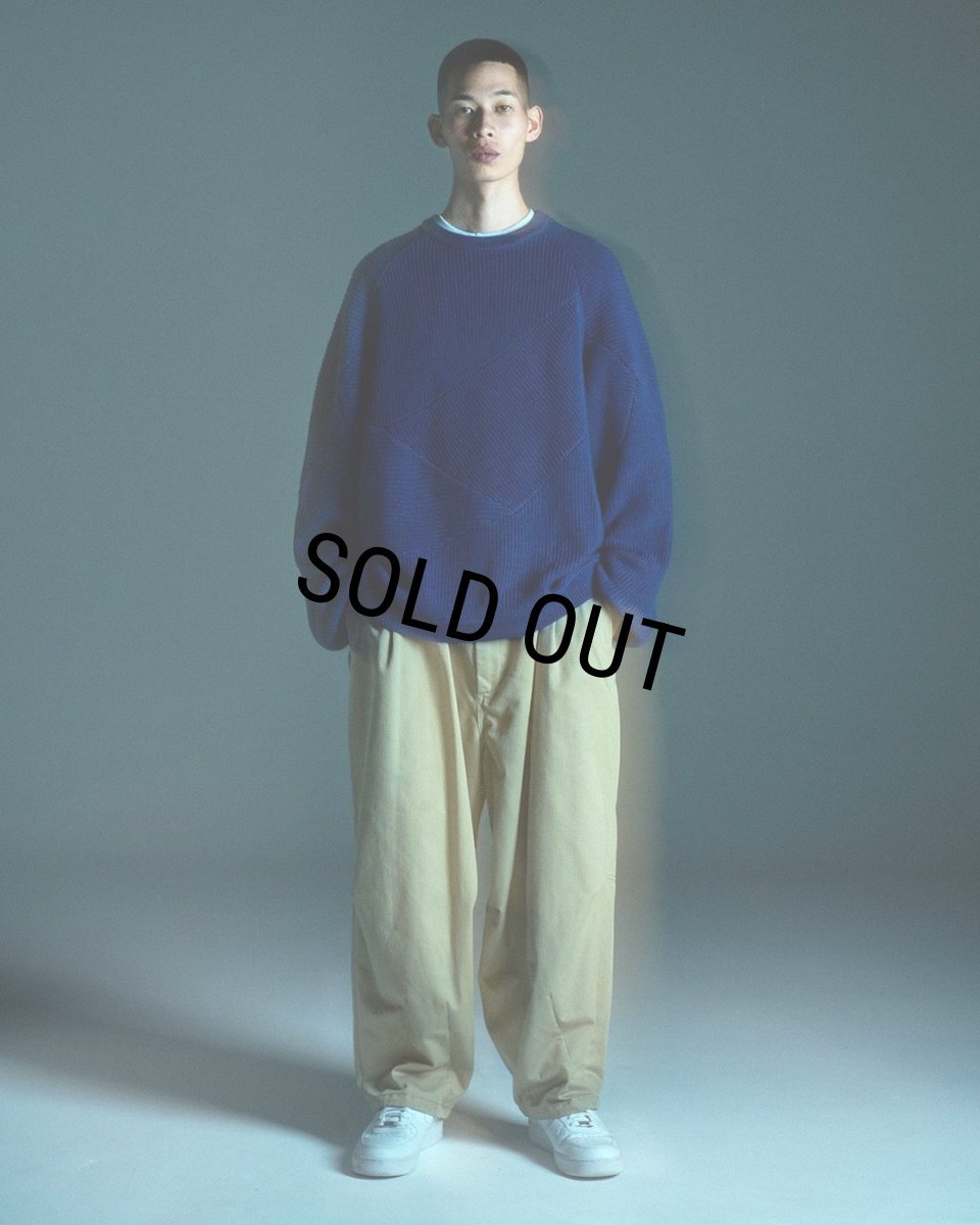 画像2: 【30%OFF】TIGHTBOOTH/SPLICE KNIT SWEATER（Black）［ニットセーター-23秋冬］ (2)