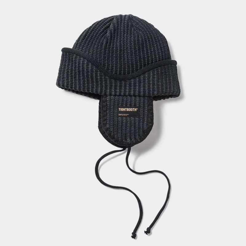 画像1: TIGHTBOOTH/FLIGHT BEANIE（Black）［フライトビーニー-23秋冬］