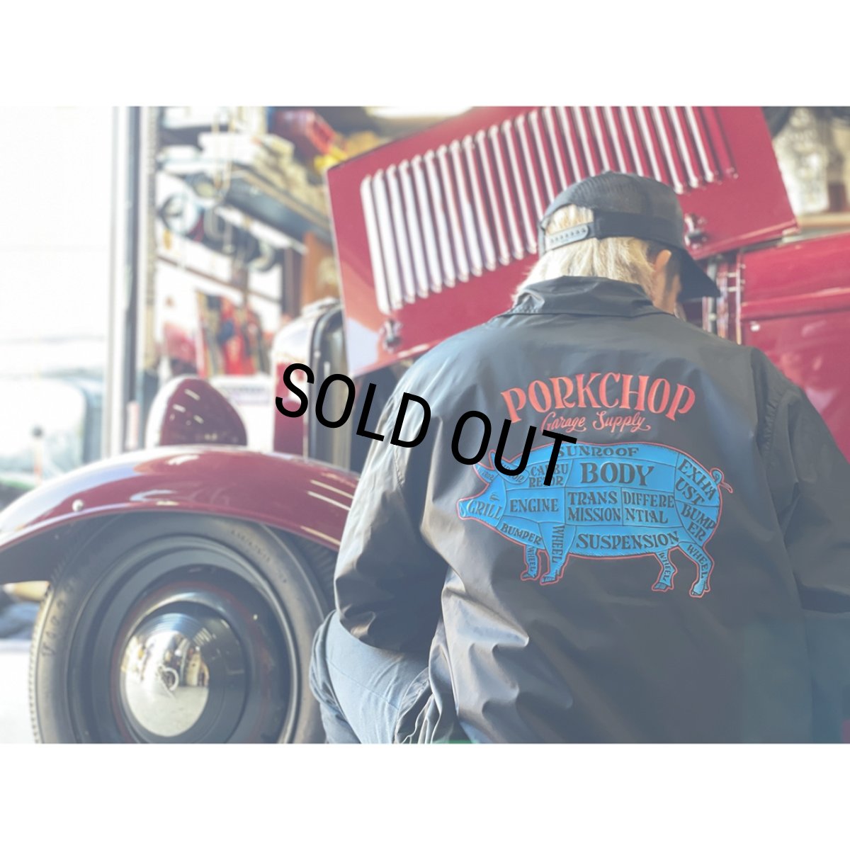 画像7: PORKCHOP/PORK BACK COACH JKT（RED/BLUE）［コーチJKT-23秋冬］ (7)